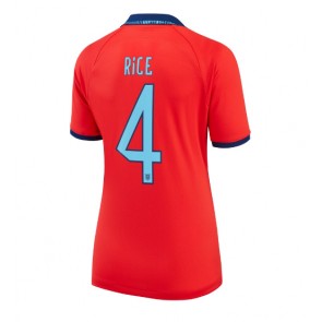 England Declan Rice #4 kläder Kvinnor VM 2022 Bortatröja Kortärmad